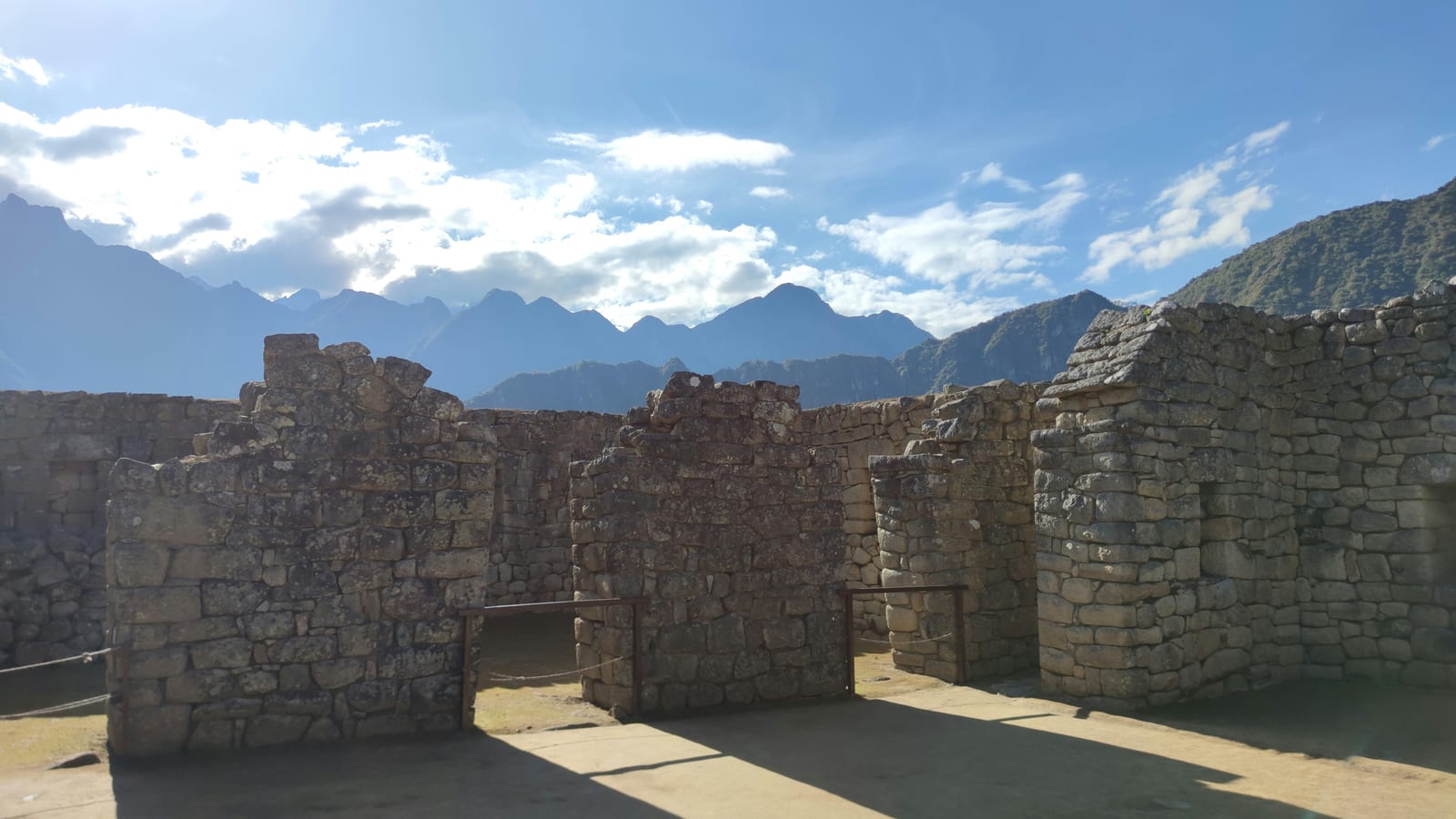 Machu Picchu Inca citadel on its ridge above the Urubamba valley at sunrise